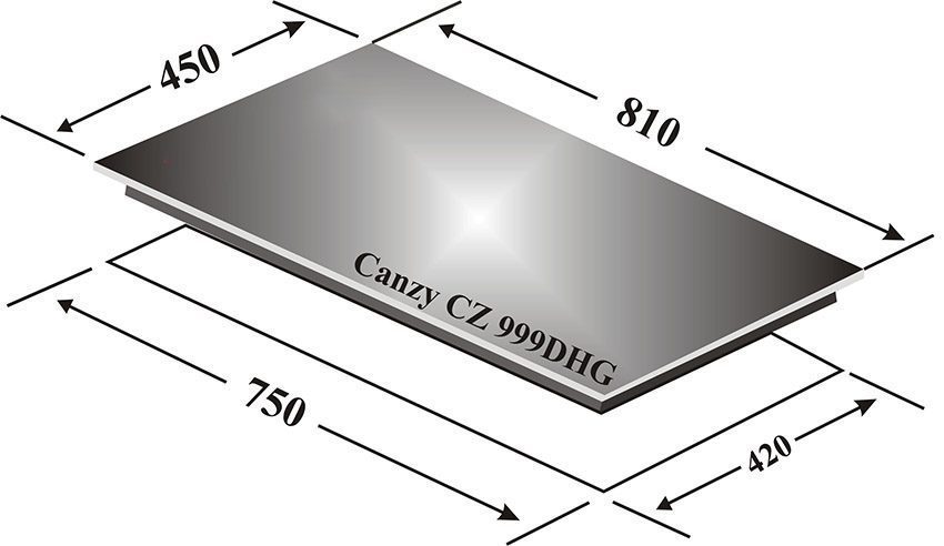 Bếp ba từ Canzy CZ 999DHG - Hàng chính hãng