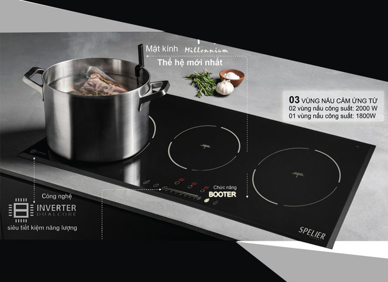 Bếp điện từ ba Spelier SPM-938I PLUS - Hàng chính hãng