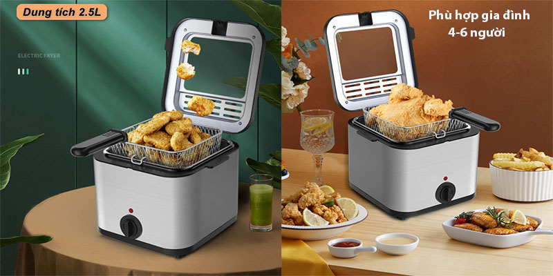 Dung tích của Bếp chiên nhúng dầu KAISA VILLA JD-8041