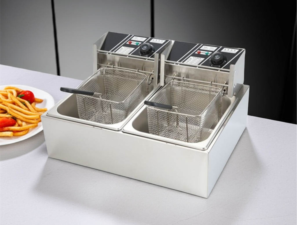 Bếp chiên nhúng điện đôi Goodfor KD-02 - Hàng chính hãng