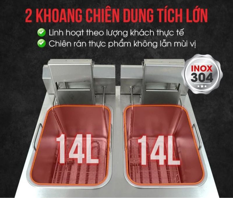 Bếp chiên nhúng điện đôi Newsun JDZL-2ST - Hàng chính hãng