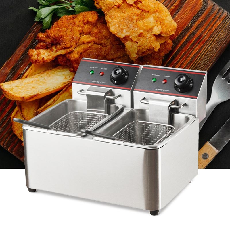 Bếp chiên nhúng điện đôi Primo 0300101776 - Hàng chính hãng