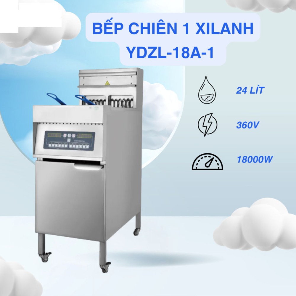 Bếp chiên nhúng điện đôi CVSA YDZL-18-2T - Hàng chính hãng