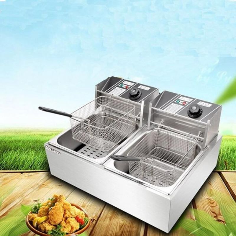 Bếp chiên nhúng điện đôi Yili MH-82 - Hàng chính hãng