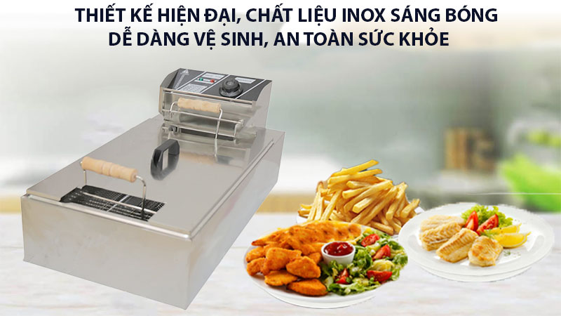 Bếp chiên nhúng điện đơn 1 ngăn 12 Lít - Hàng chính hãng