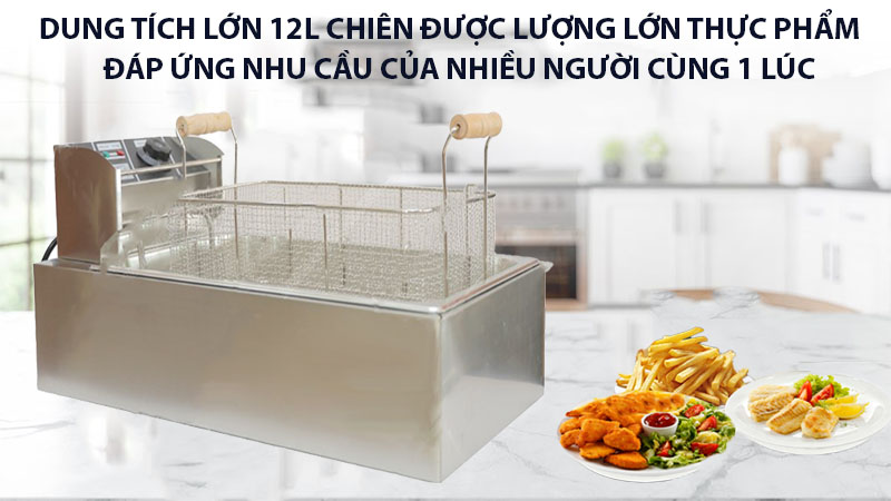 Bếp chiên nhúng điện đơn 1 ngăn 12 Lít - Hàng chính hãng