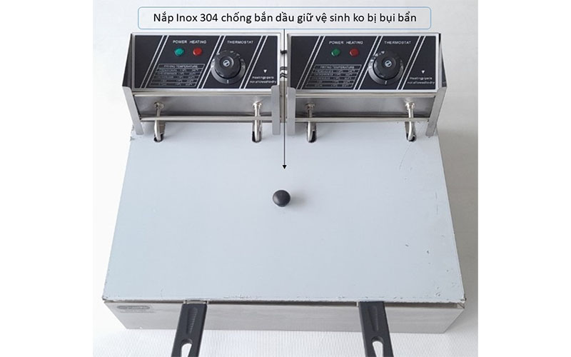 Bếp chiên nhúng điện đơn 12 Lít 2 Bếp - Hàng chính hãng