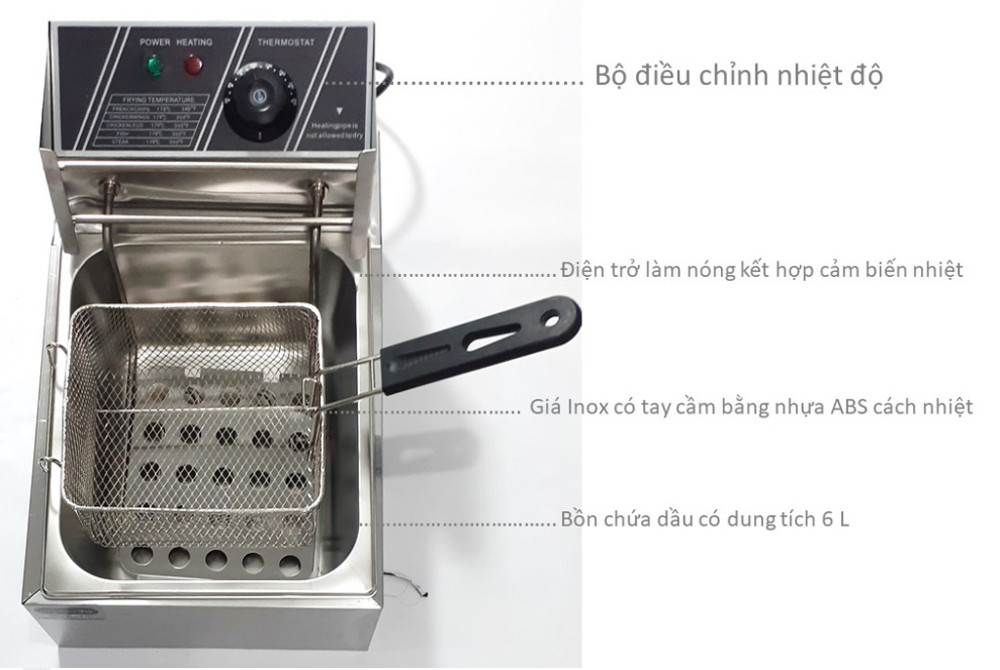 Bếp chiên nhúng điện đơn Goodfor KD-01 - Hàng chính hãng