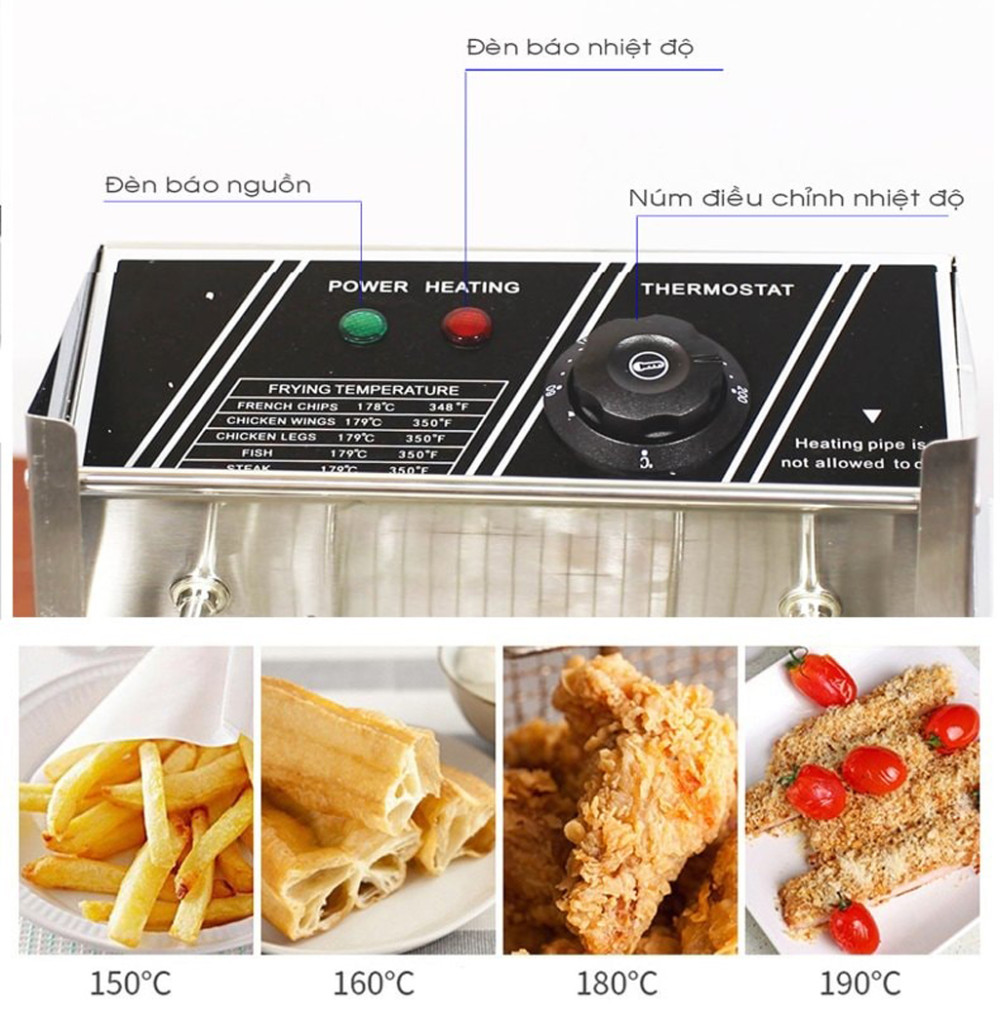 Bếp chiên nhúng điện đơn GoodFor MF-12 (L12) - Hàng chính hãng