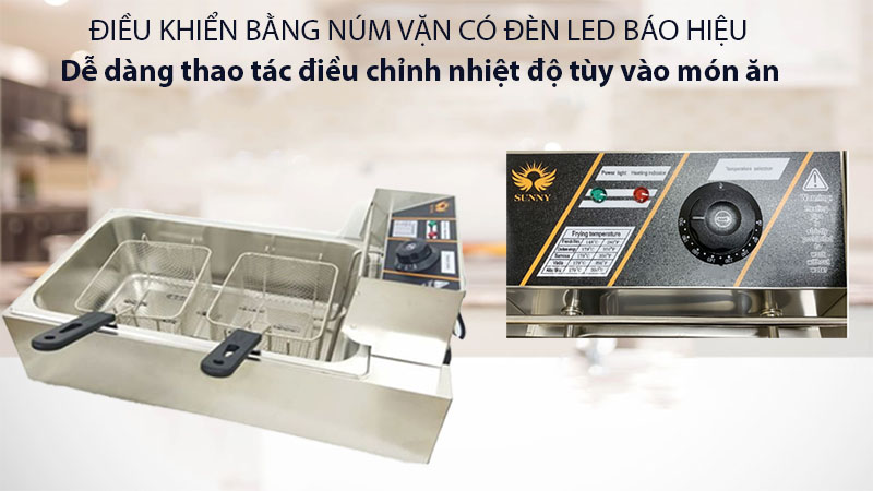 Bếp chiên nhúng điện đơn Sunny SN-01S 12L - Hàng chính hãng