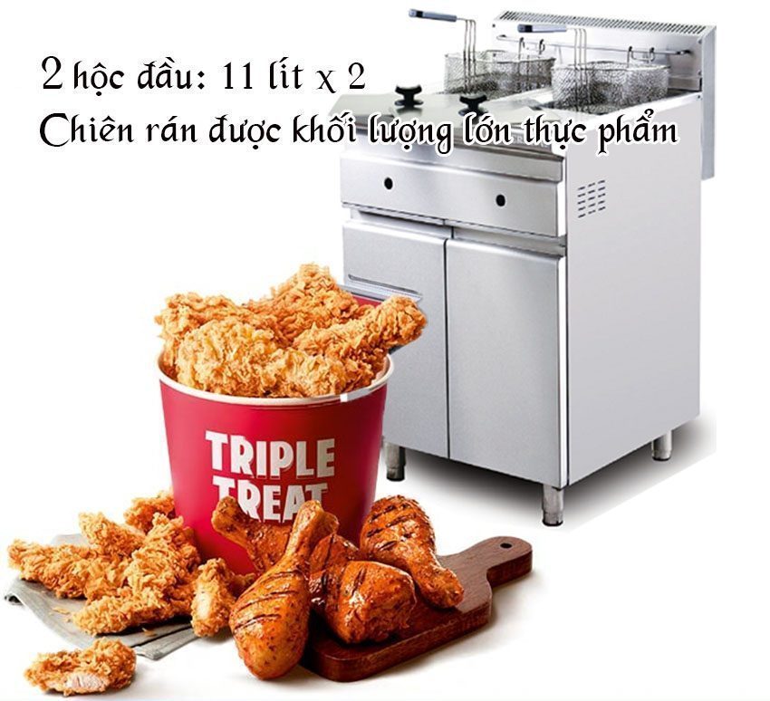 Bếp chiên nhúng đôi dùng gas Berjaya FSGDF11D - Hàng chính hãng