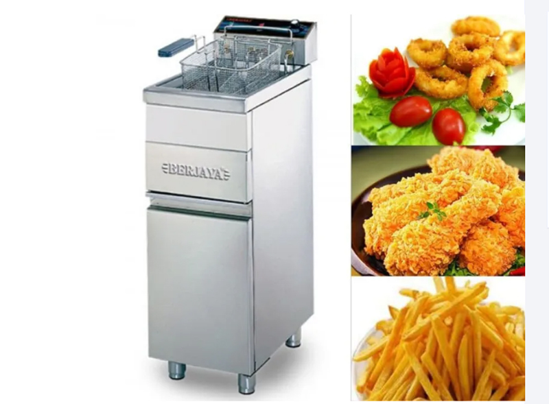 Bếp chiên nhúng gas có chân Berjaya GDFE2BFS-17 - Hàng chính hãng