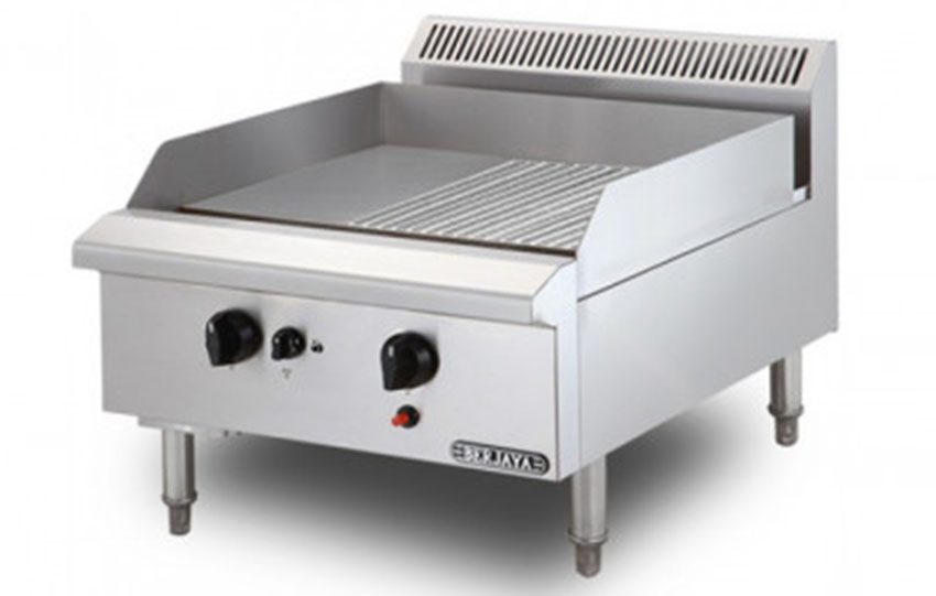 Bếp chiên nửa phẳng nửa nhám dùng gas Berjaya GG2BHR-17