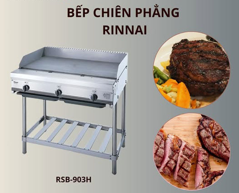 Bếp chiên phẳng dùng gas Rinnai RSB-903H - Hàng chính hãng