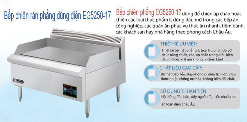 Bếp chiên rán phẳng dùng điện Berjaya EG5250-17 - Hàng chính hãng