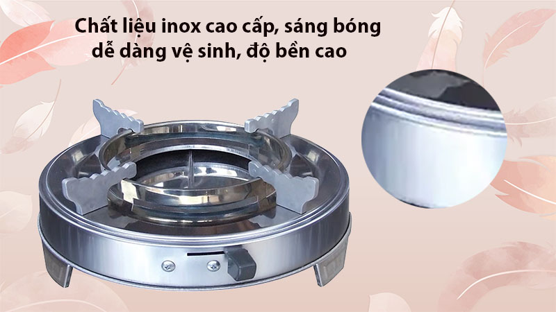 Bếp cồn Inox Rainy Trơn - Hàng chính hãng