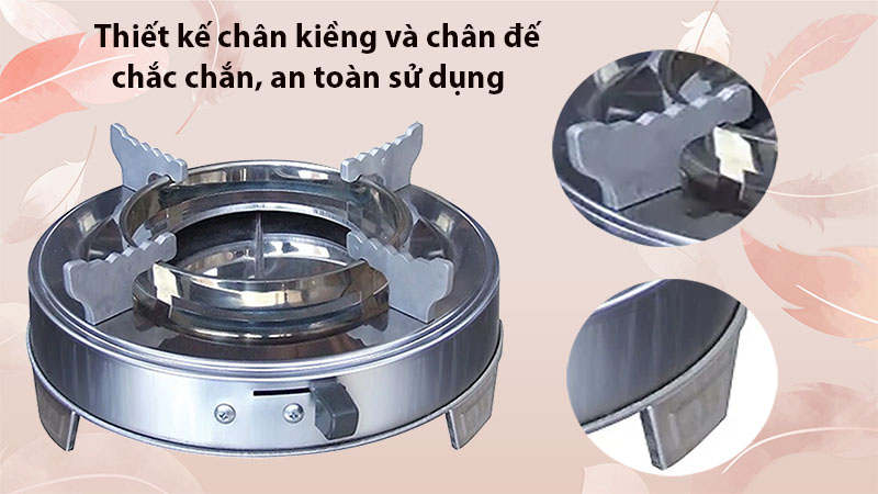 Bếp cồn Inox Rainy Trơn - Hàng chính hãng