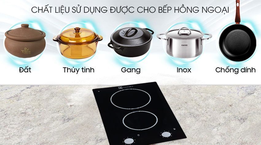 Bếp điện Electrolux EHC322BA với chức năng không kén nồi nấu