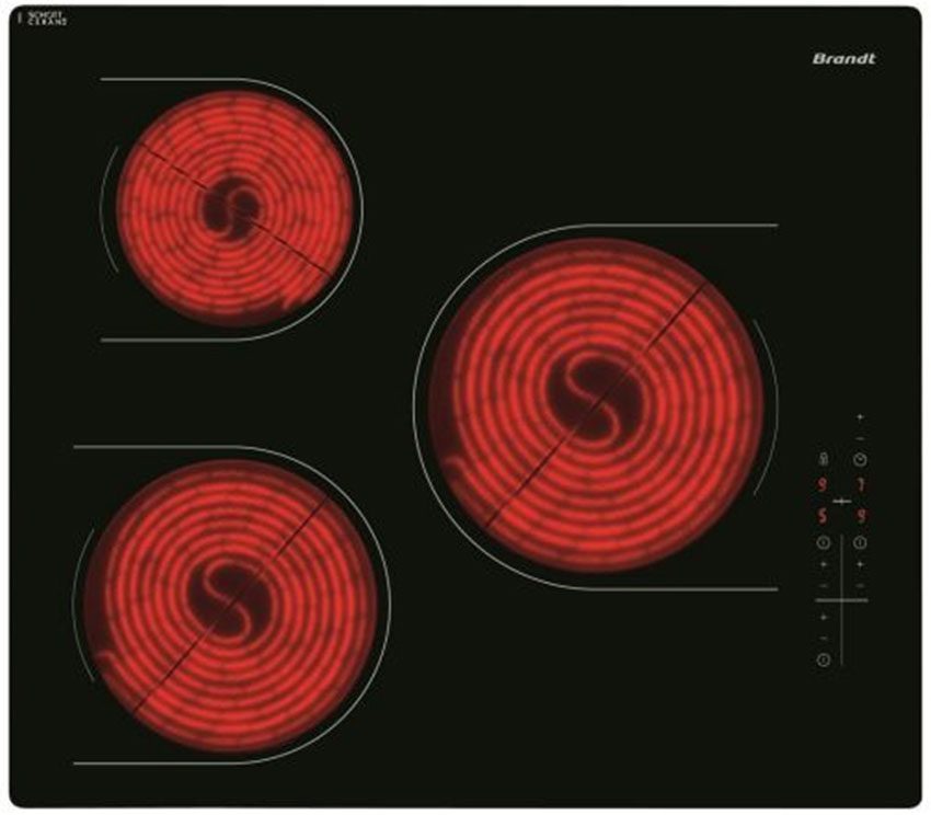 Bếp điện ba âm kính Brandt TV1021B - Hàng chính hãng