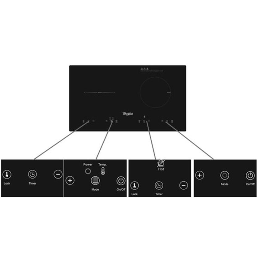 Bếp điện đôi Whirlpool ACH752/BLV - Hàng chính hãng