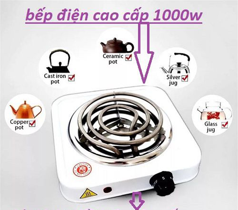 Bếp điện làm nóng Hot Plate JX-100W - Hàng chính hãng