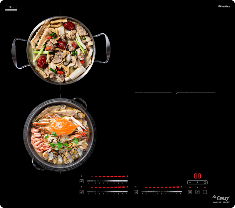 Bếp điện từ 3 vùng nấu Canzy CZ-656HNT  - Hàng chính hãng