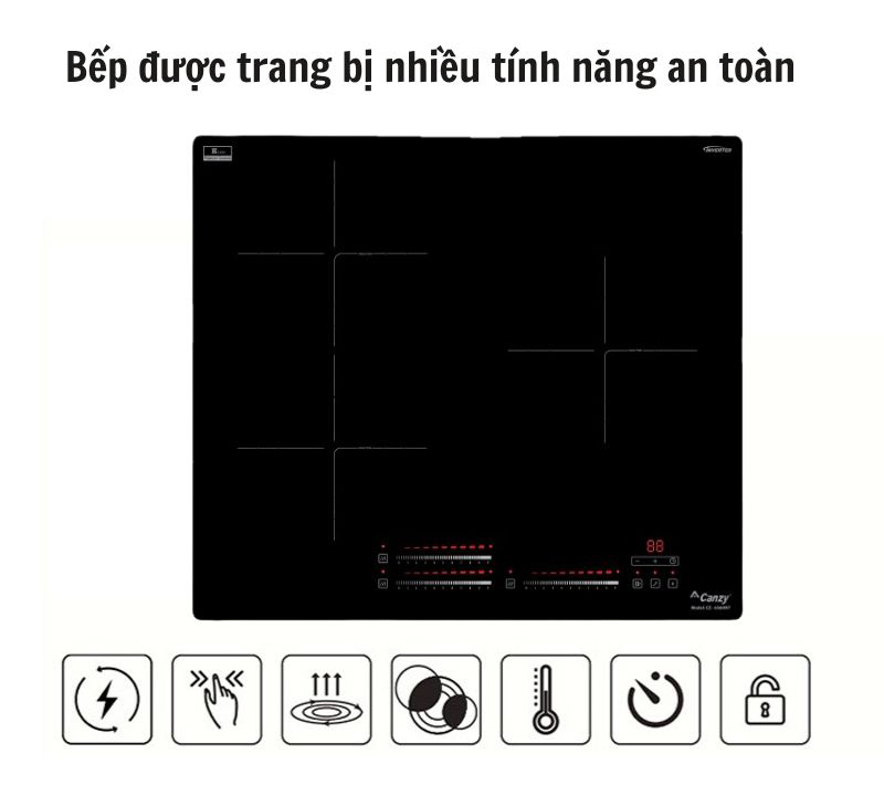 Bếp điện từ 3 vùng nấu Canzy CZ-656HNT  - Hàng chính hãng