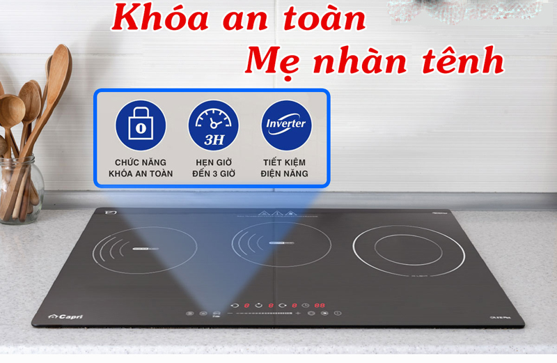 Bếp điện từ 3 Capri CR-810 PLUS - Hàng chính hãng