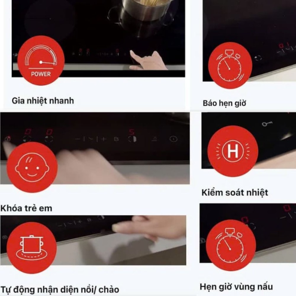 Bếp điện từ 3 vùng nấu Fagor 3IF-73A2S - Hàng chính hãng