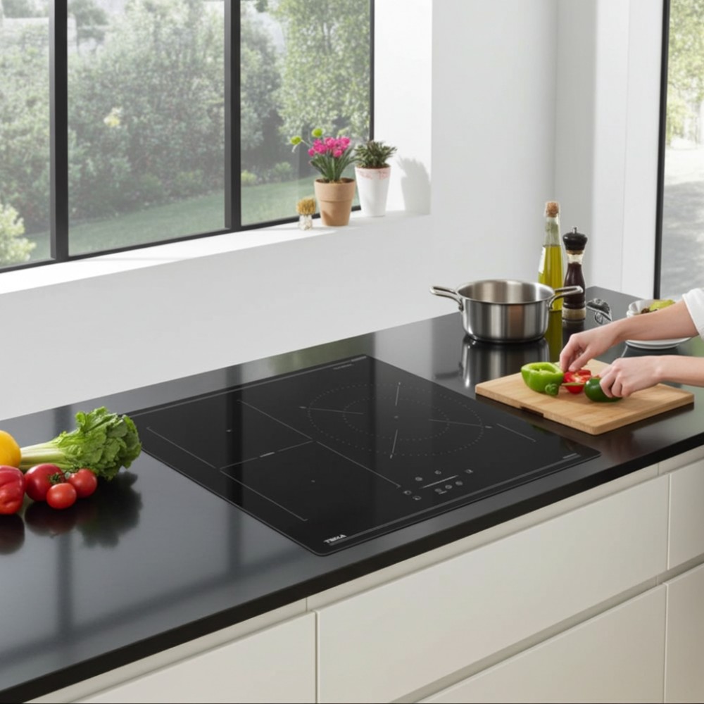 Bếp điện từ 3 vùng nấu Teka IBF 63210 SSM BK - Hàng chính hãng