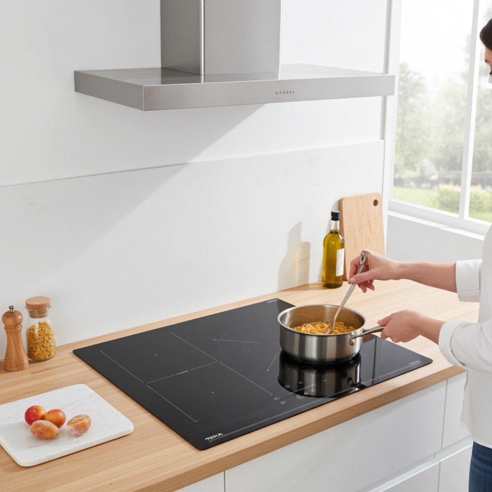 Bếp điện từ 3 vùng nấu Teka IBF 63210 SSM BK - Hàng chính hãng