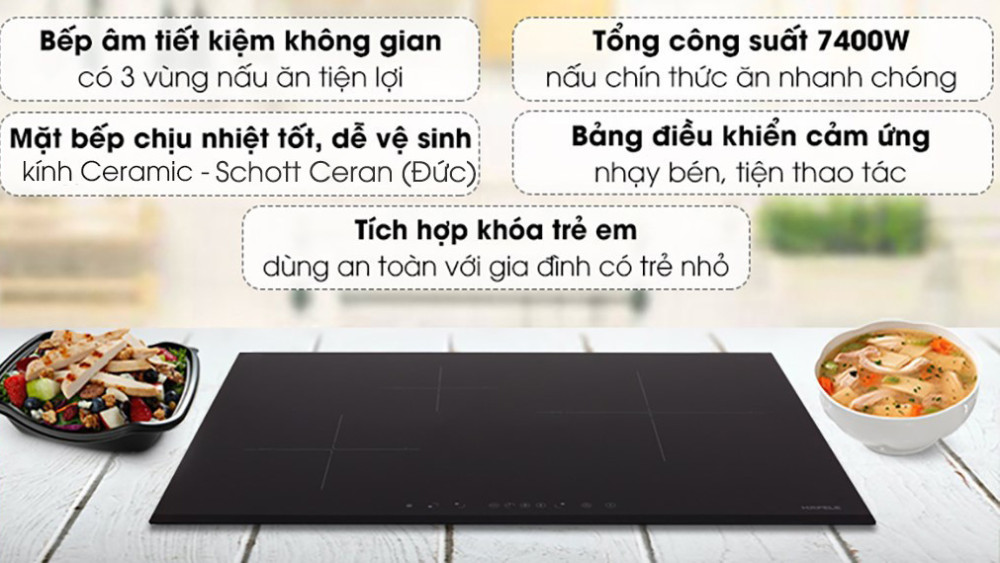 Bếp điện từ 3 vùng nấu Hafele HC-IS773EA  - Hàng chính hãng