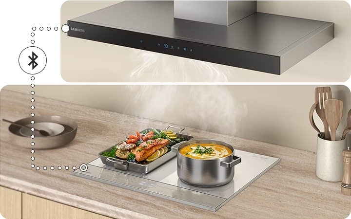 Bếp điện từ 4 vùng nấu Samsung Bespoke NZ64B5067YY/SV - Hàng chính hãng