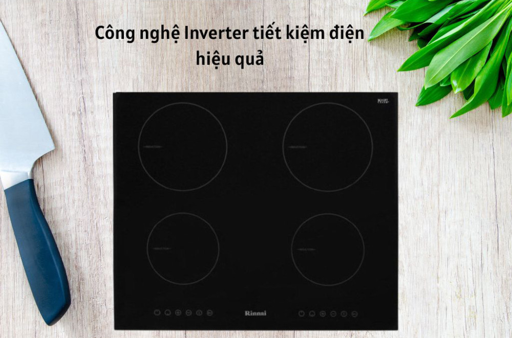 Bếp điện từ 4 vùng nấu Rinnai RB-6004H-CB - Hàng chính hãng