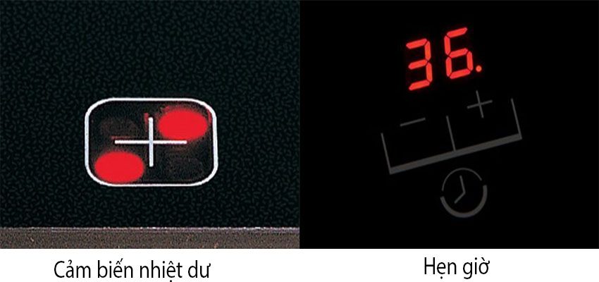 Chức năng cảm biến nhiệt dư của bếp điện từ Amica PH6220ZT