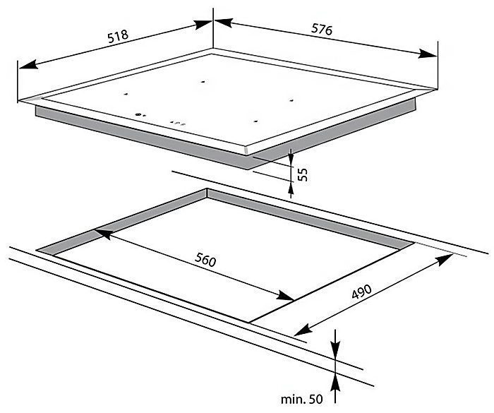 Mô hình bếp điện từ Amica PI6512TK