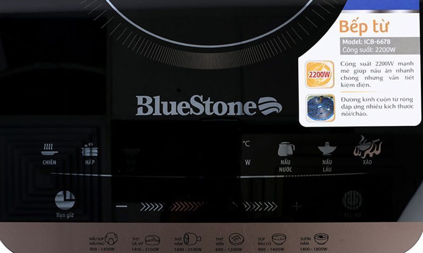 Bảng điều khiển cảm ứng của bếp điện từ Bluestone ICB-6678