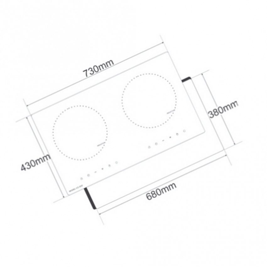 Kích thước của bếp điện từ Canzy CZ-EI02