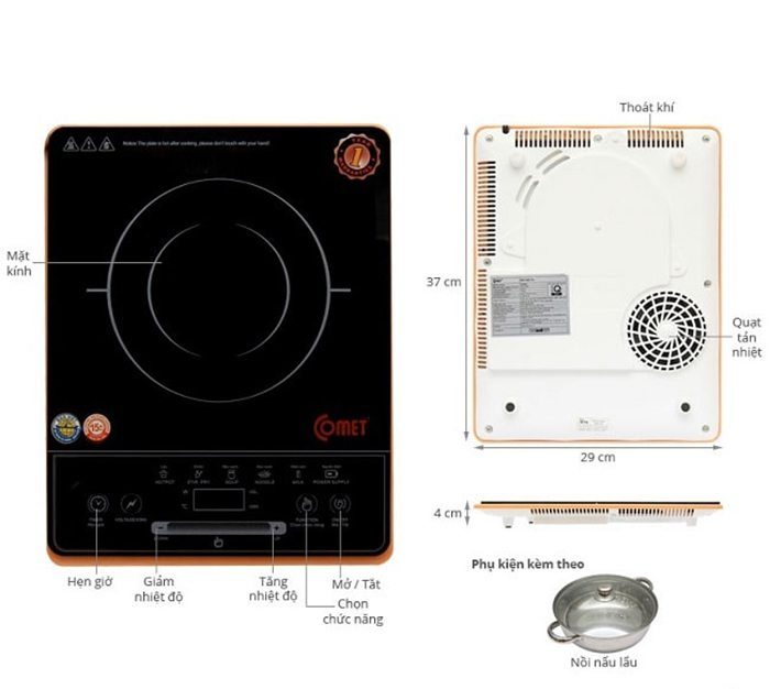 Bếp điện từ Comet CM5458O