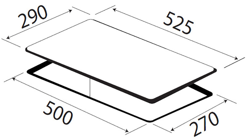 Bếp điện từ Domino Kaff KF-H33DIS - Hàng chính hãng