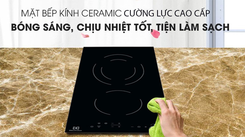 Mặt kính của Bếp điện từ đôi Electrolux EHF3320NOK