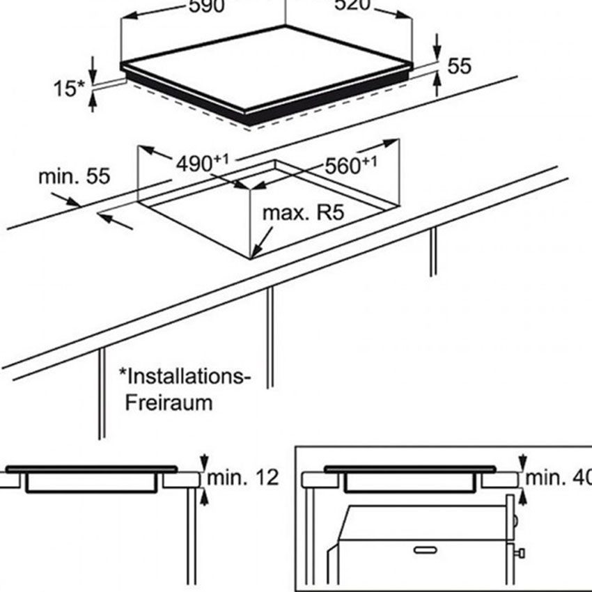 Bếp điên từ âm Electrolux EHG6341FOK - Hàng chính hãng