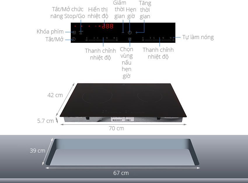 Mô hình bếp điện từ Electrolux EHC7240BA 