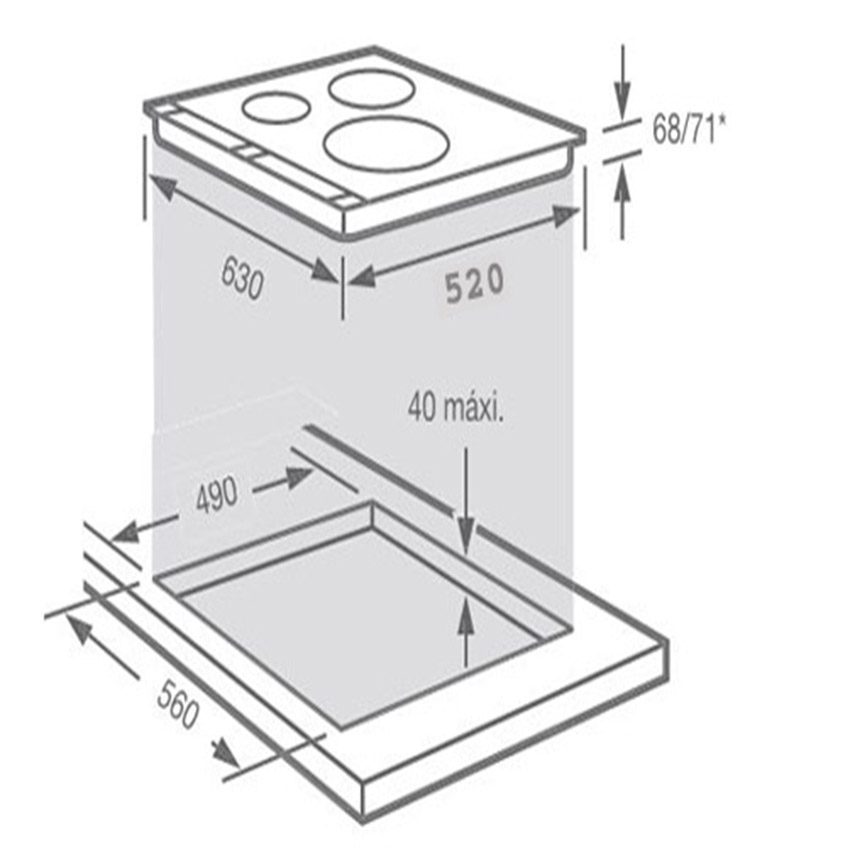 Bếp điện từ Fagor IF-3BS - Hàng chính hãng
