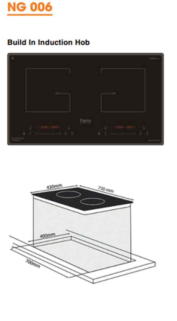 Bếp điện từ đôi Fermi NG006 - Hàng chính hãng
