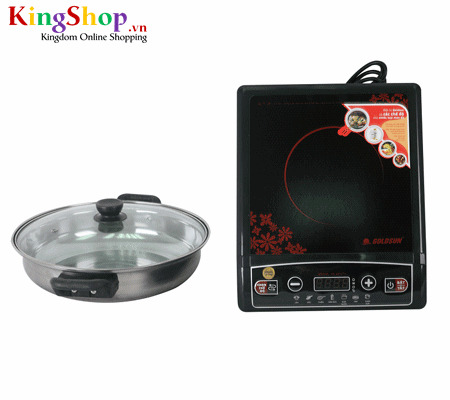 Bếp điện từ Goldsun IH-GFY71 + Chảo lẩu - Hàng chính hãng