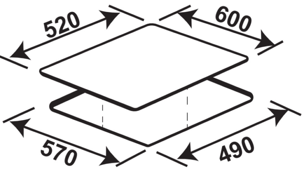 Bếp điện từ âm kính Kaff KF-SQ520HID (Made in Germany) - Hàng chính hãng