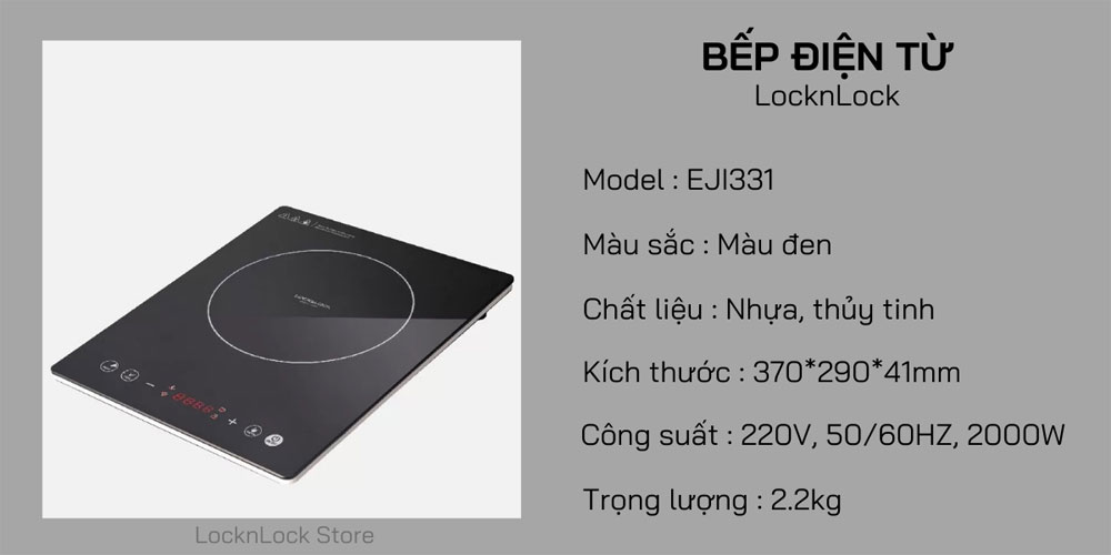 Bếp điện từ Lock&Lock EJI331 - Hàng chính hãng