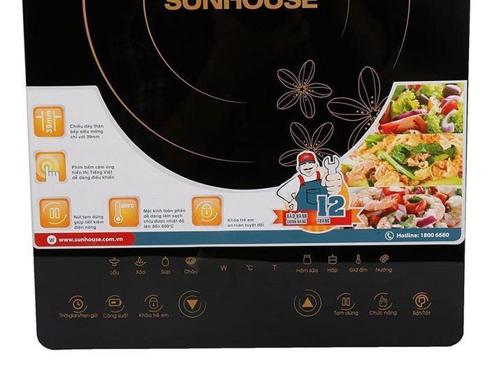 Bếp điện từ Sunhouse SHD6800 - Hàng chính hãng