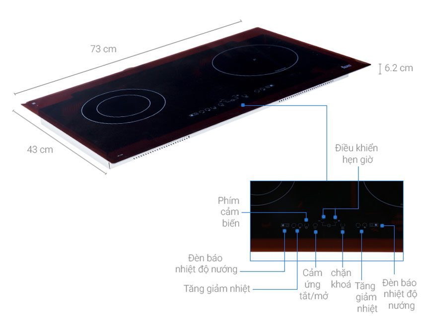 Bếp điện kết hợp từ TeKa IR 720 - Hàng chính hãng